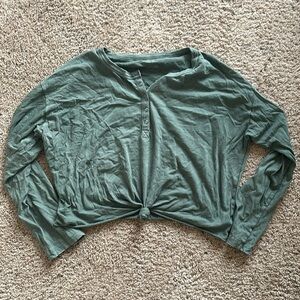 Aerie green long sleeve — Small